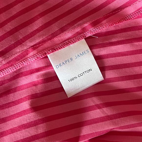 NWT Draper James Cam Smocked Puff Sleeve Dress Pink Stripe Square Neck Size 2X - Picture 10 of 10
